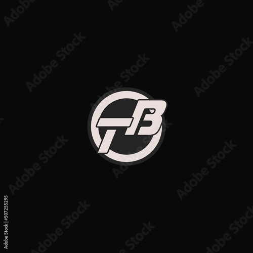 Initial TB logo circle line style, simple esport team logo design