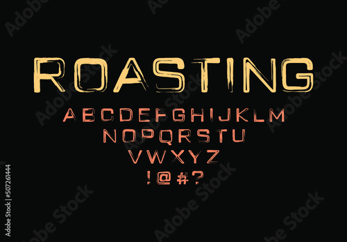 Retro font with toasted old style. Vector fonts for typography, titles, posters, or logos