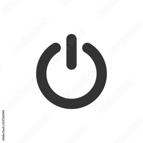 On and off buttons in flat style. Toggle switch vector illustration on isolated background. Shutdown sign business concept.