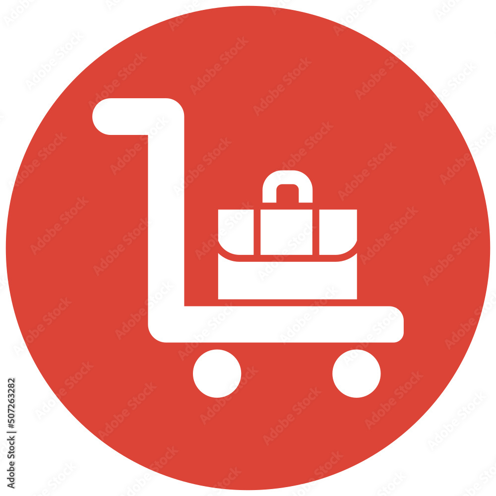 Obraz premium Luggage cart Icon