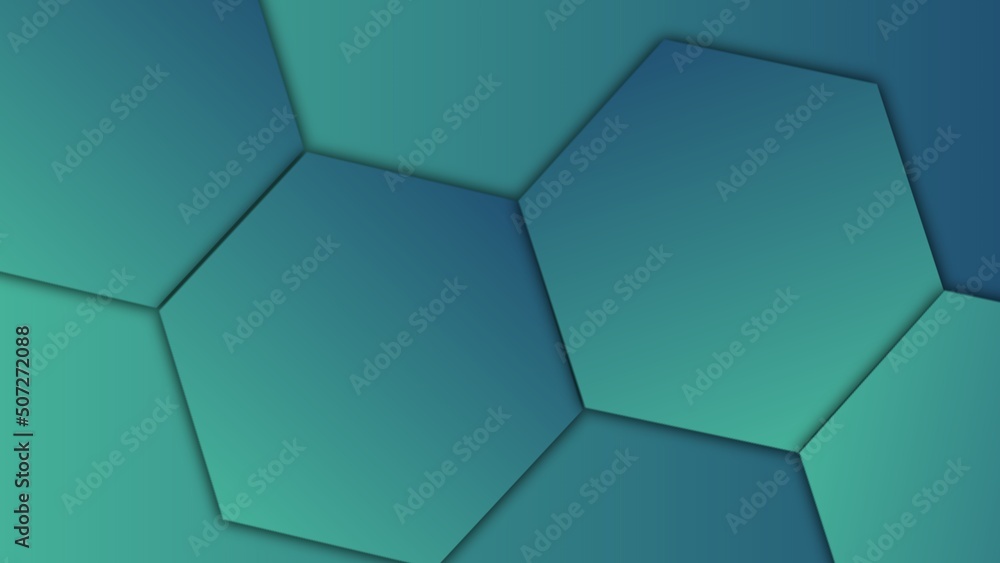 Modern simple background with hexagon geometric shape in the blend of dark and light green colors Modern simple background with hexagon geometric shape in the blend of dark and light green colors