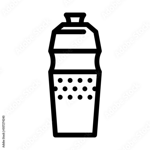 water bottle line icon vector. water bottle sign. isolated contour symbol black illustration