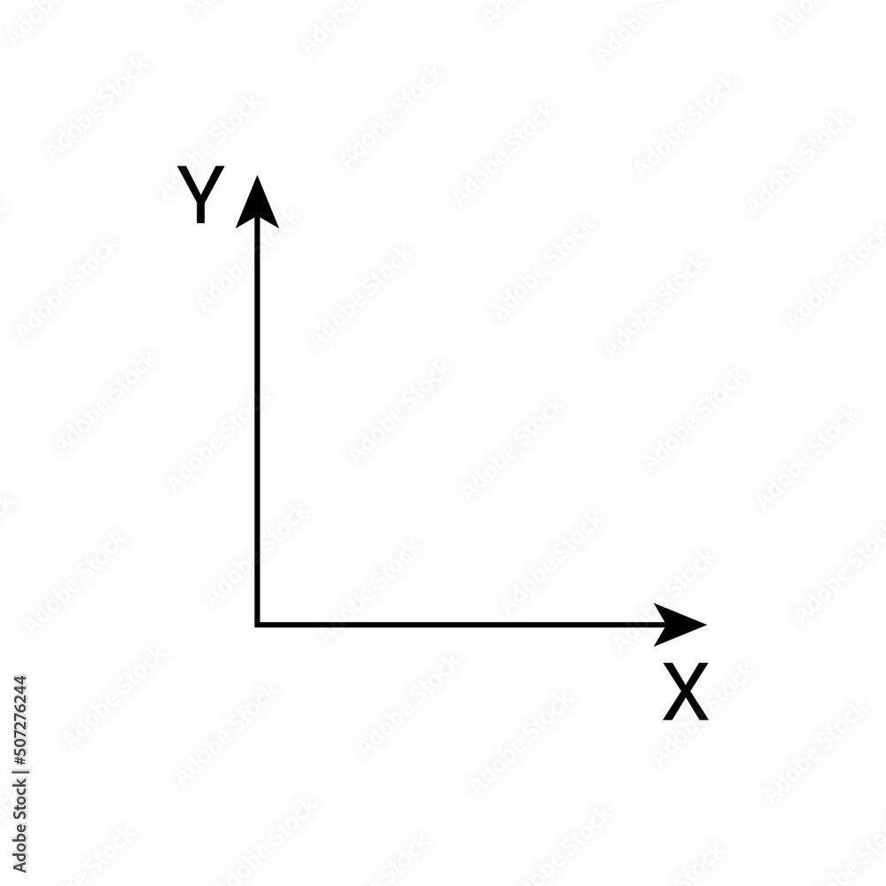 Photo & Art Print Horizontal and vertical axis in mathematics, Zizo