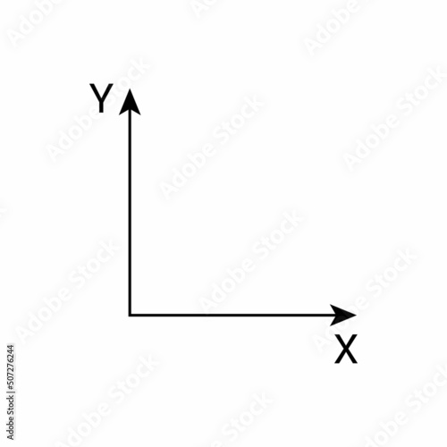 Horizontal and vertical axis in mathematics photo