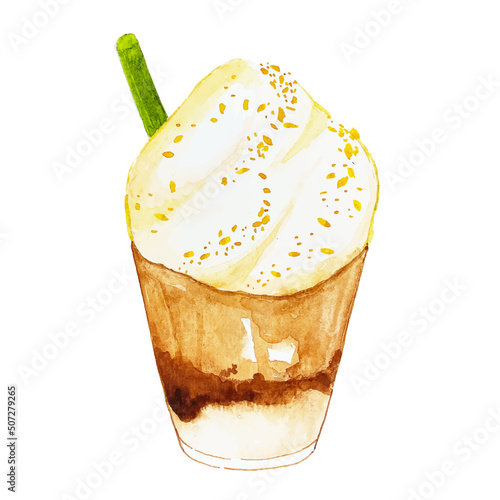 Watercolo Esmores Coffee Frappuccino