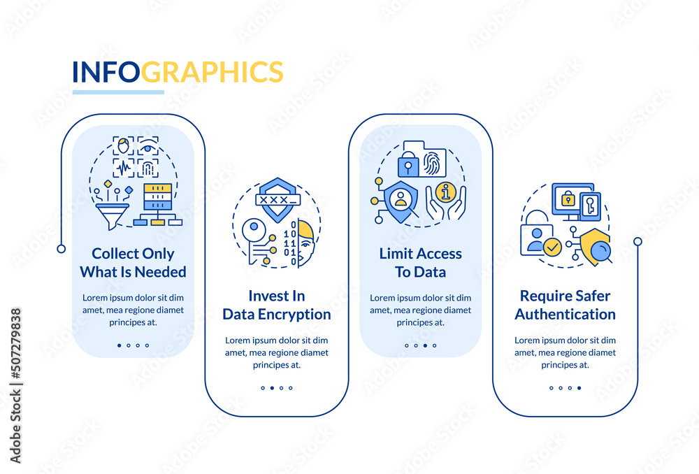 Winning customer trust rectangle infographic template. Digital info