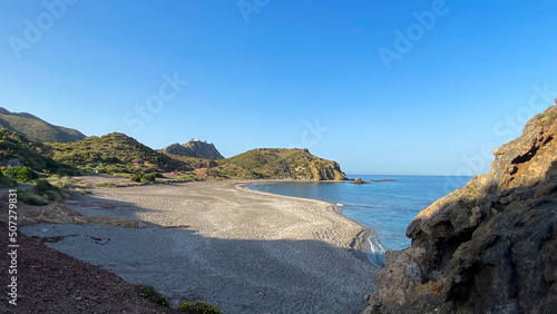 El sombrerico beach in Almeria. Beach in the Mediterranean sea. photo