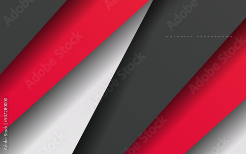 Abstract overlap layer black red backgrond vector