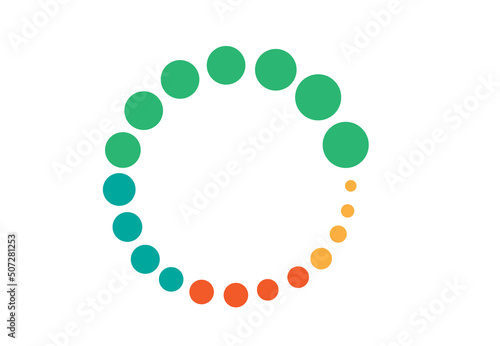 Colorful Loading circular icon. Editable Clip Art.