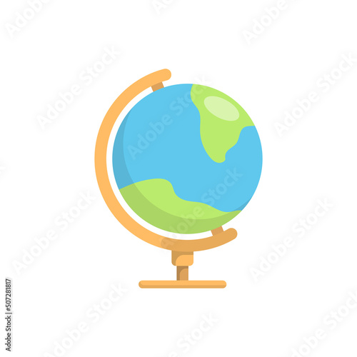 Globe school icon design template vector illustration