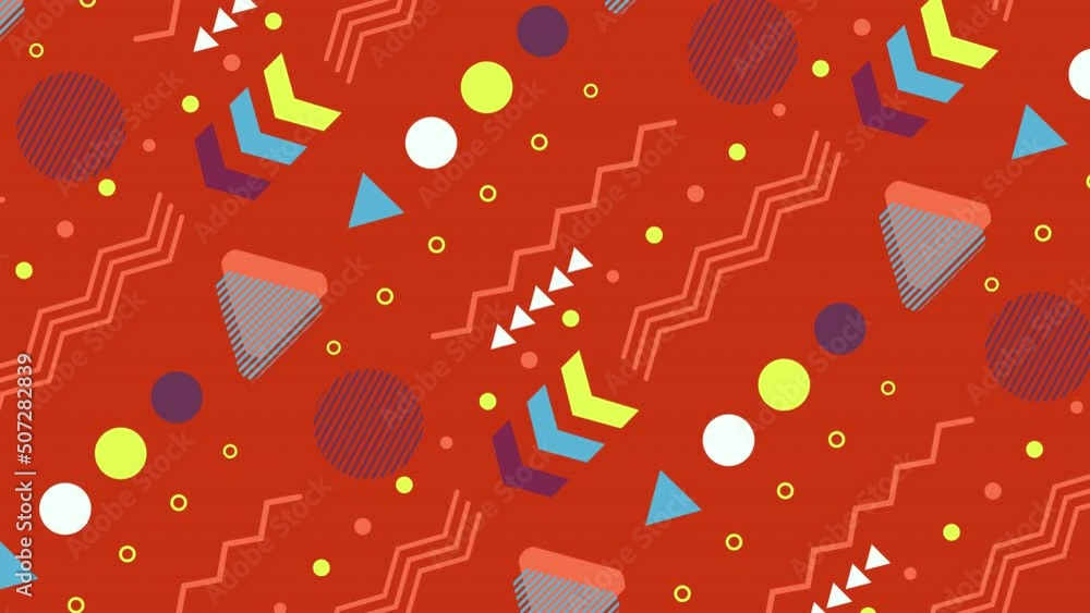 Colorful Animated Shape Pattern Backgroun. Colorful Animated Shape Pattern Backgroun.