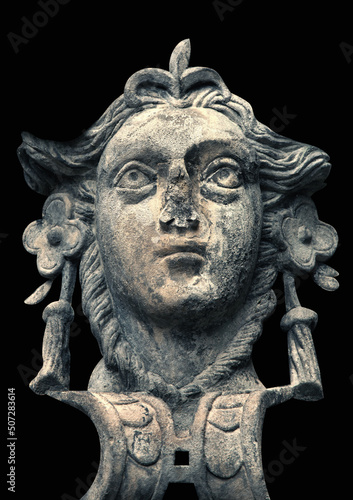 Goddess of earth and plants Gaia (Geae). Fragment of an antique statue