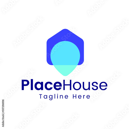 place pin location house logo photo