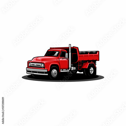 Classic pick up truck illustration vector