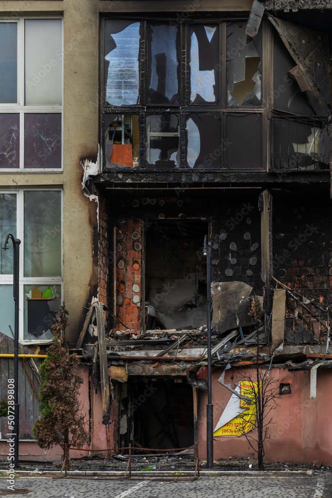 Terror attack. Ukraine, russia war. Irpen. Irpin after russian invaders. - 05.18.2022 IRPIN. UKRAINE Terror attack. Ukraine, russia war. Irpen. Irpin after russian invaders. - 05.18.2022 IRPIN. UKRAINE