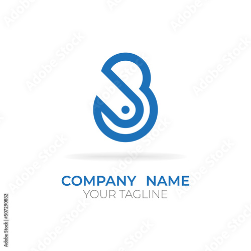 Tech security logo design template