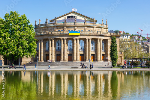 State Theater Stuttgart architecture at lake travel in Germany