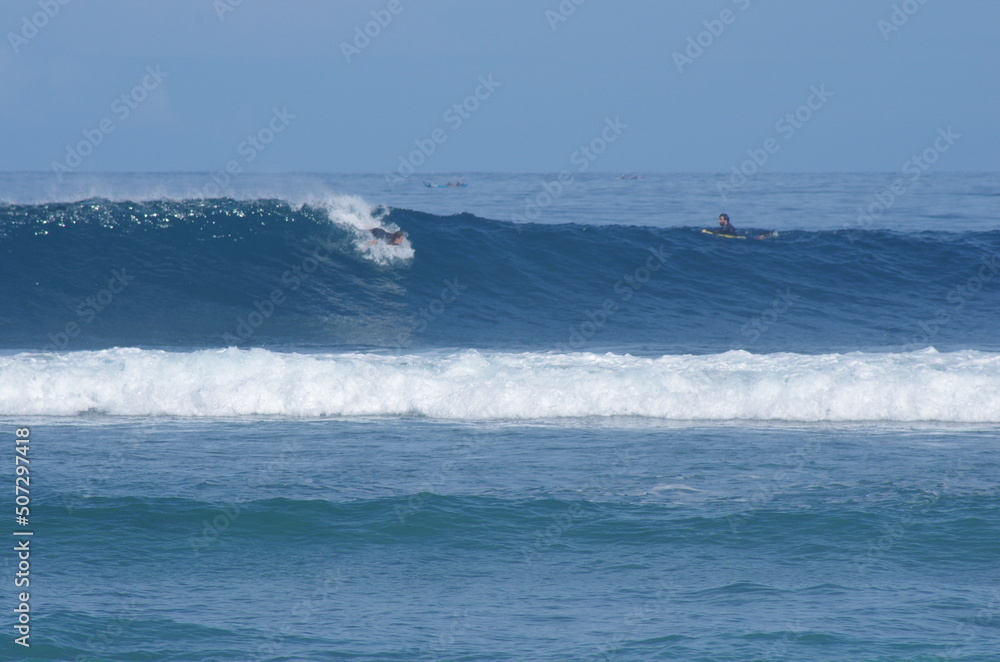 Surfers at Ujung Bocur