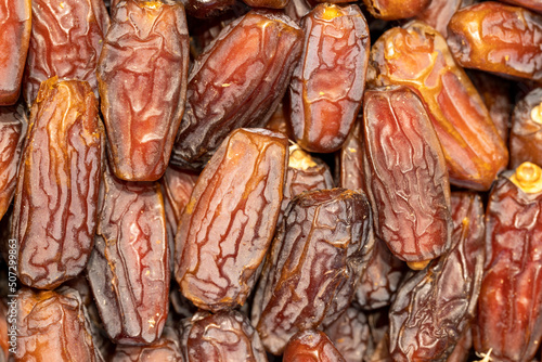 Medjoul date fruit. healthy foods. Close-up photo