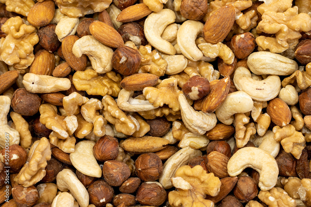 Mixed nuts. Organic healthy food. Close-up Mixed nuts. Organic healthy food. Close-up
