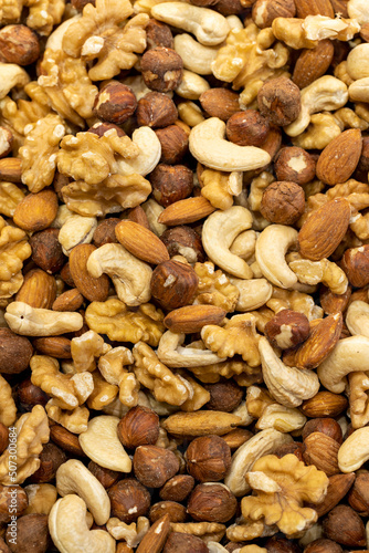 Mixed nuts. Organic healthy food. Close-up