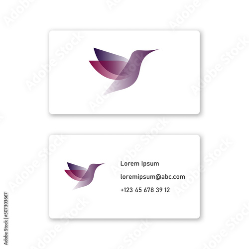 Vector bird in shadow style . Editable illustration