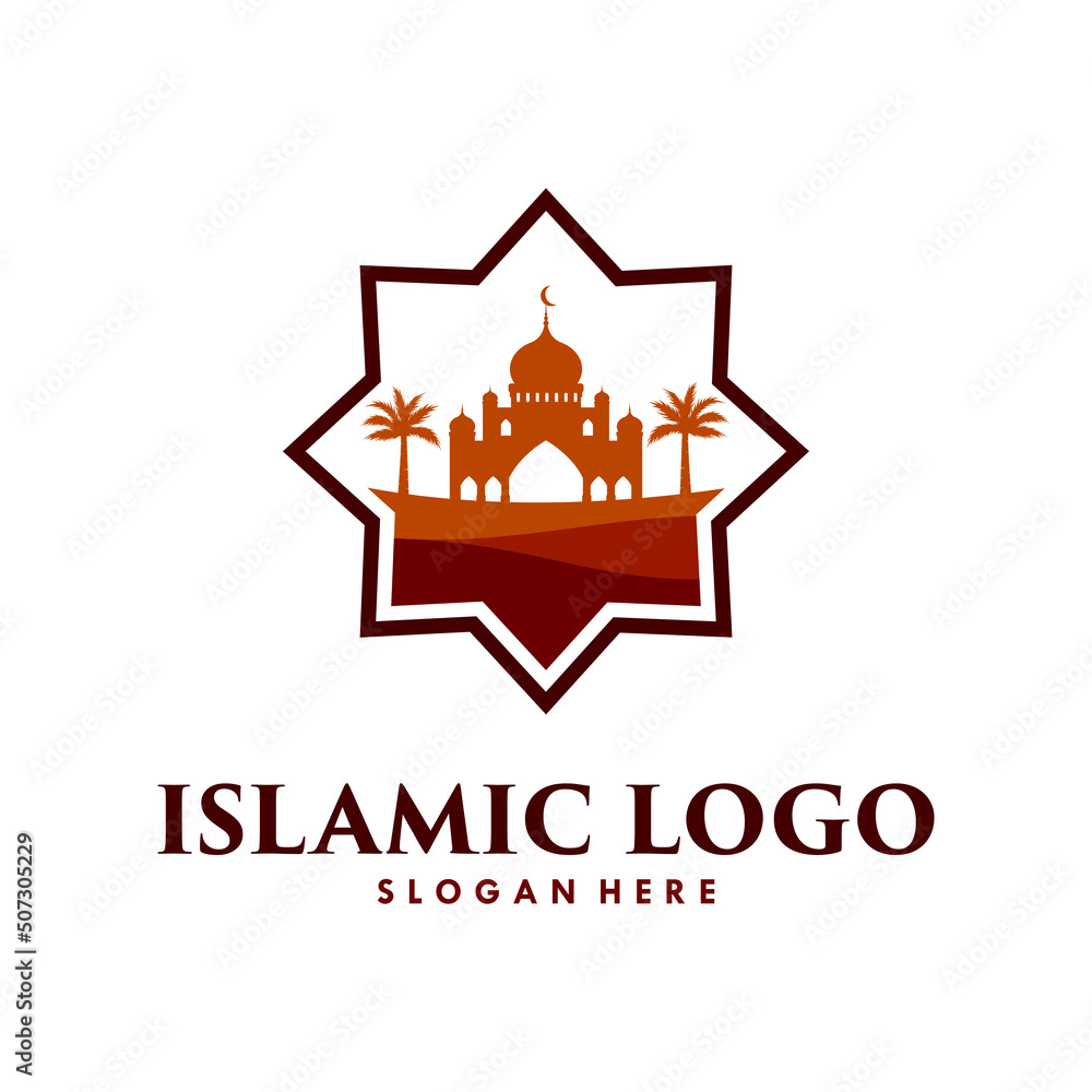 Islamic With Mosque Logo Template Islamic With Mosque Logo Template