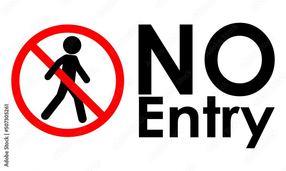 No Entry Sticker template design, restricted Area Authorized Personnel