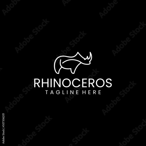 Rhinoc eros logo icon design vector 