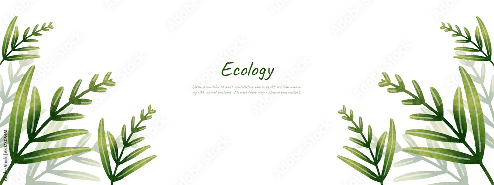 leaves background design vector for ecology