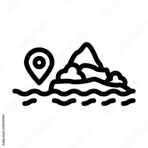 diving tours line icon vector. diving tours sign. isolated contour symbol black illustration