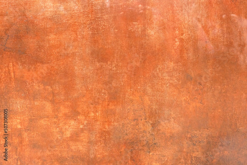 An old sheet of iron covered with rust. Close up.