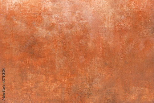 An old sheet of iron covered with rust. Close up.