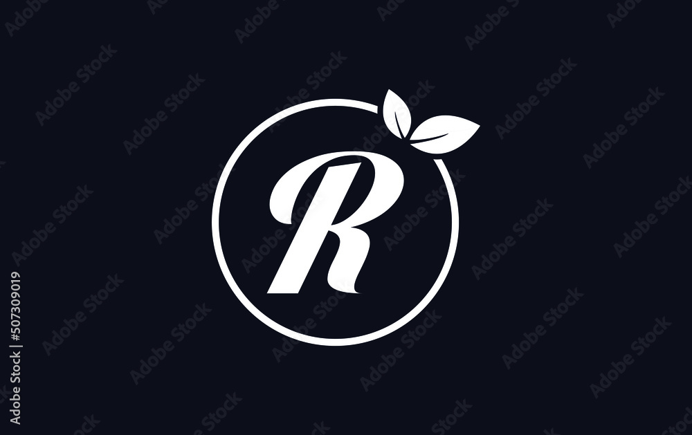 Fresh green leaf nature and healthy leaf logo design vector with the letter and alphabets R Fresh green leaf nature and healthy leaf logo design vector with the letter and alphabets R