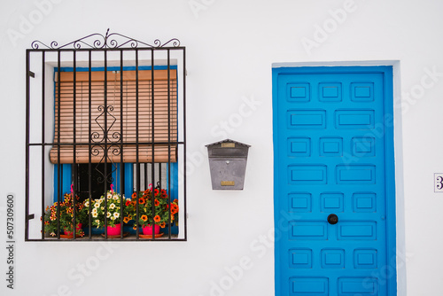 Detail of the village Frigiliana, Malaga