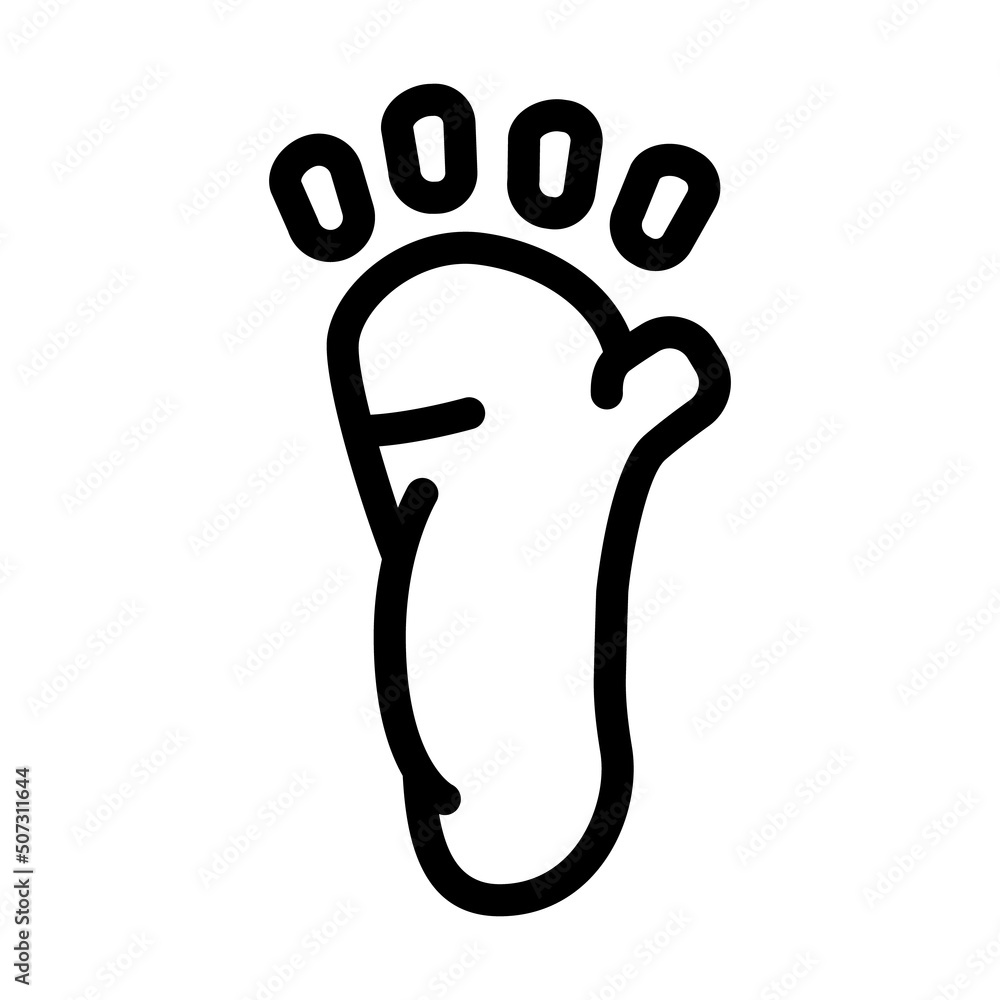 monkey animal hoof print line icon vector. monkey animal hoof print sign. isolated contour symbol black illustration monkey animal hoof print line icon vector. monkey animal hoof print sign. isolated contour symbol black illustration