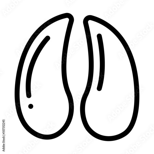 sheep farm animal hoof print line icon vector. sheep farm animal hoof print sign. isolated contour symbol black illustration