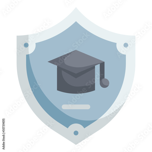 mortarboard flat icon