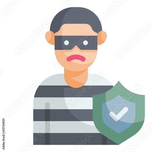 thief flat icon
