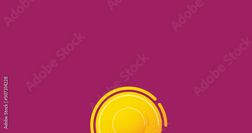 Image of yellow circles on purple background