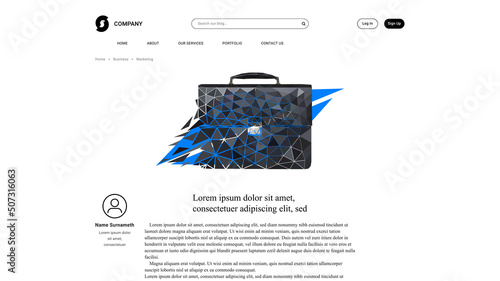 Vector diplomat in low poly style . Editable illustration