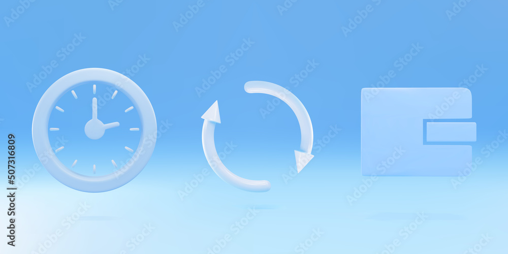 3d Time is money concept, time is transformed into income, payment deadline. Vector illustration. 3d Time is money concept, time is transformed into income, payment deadline. Vector illustration.