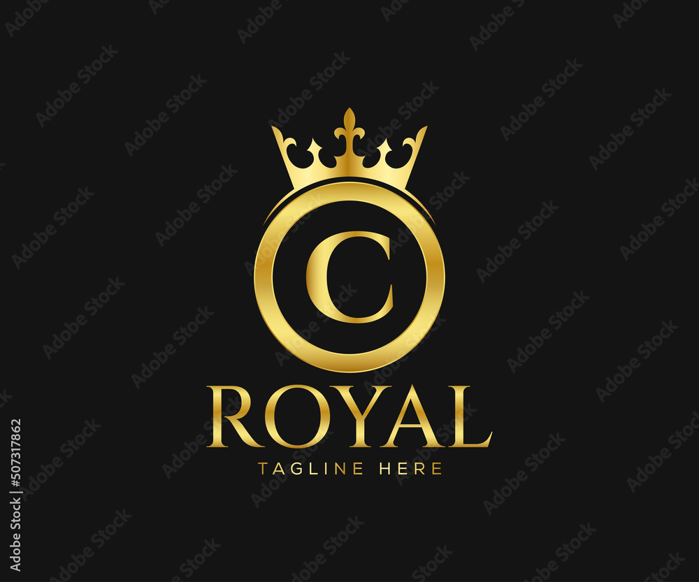 Luxurious Royal C Letter Logo Design. Letter C Logo Design Template. Luxurious Royal C Letter Logo Design. Letter C Logo Design Template.