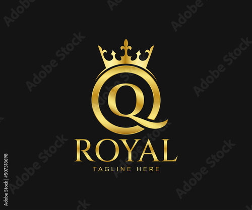 Luxurious Royal Q Letter Logo Design. Letter Q Logo Design Template.