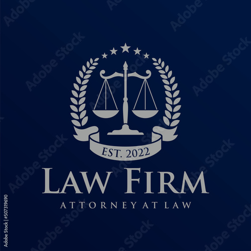 Law firm logo design vector template