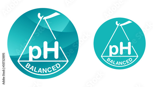 pH balanced icon - optimal level of acids