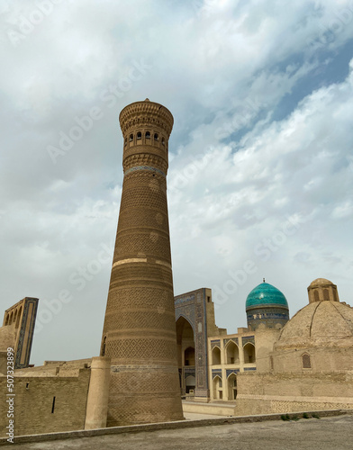 Old minaret in Bukhara Uzbekistan 