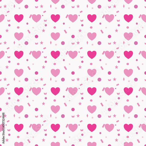 Seamless pattern with pink hearts simple pattern.. For decorating wallpaper wrapping paper books toys and fabrics.