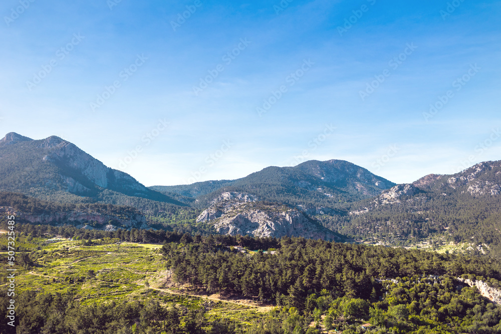 Fototapeta premium Beautiful Turkish mountains at sunset