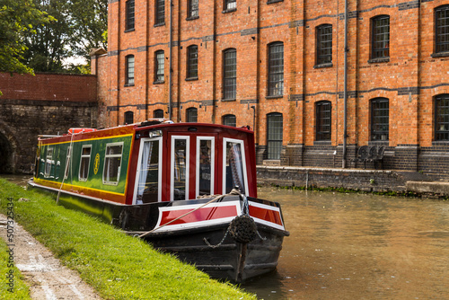 Foto Narrowboat moored at Blisworth.